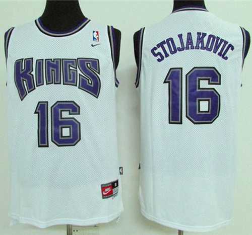 Sacramento Kings #16 Peja Stojakovic White Throwback Stitched NBA Jersey,We sell and wholesale Sacramento Kings #16 Peja Stojakovic White Throwback Stitched NBA Jersey on line form chian!